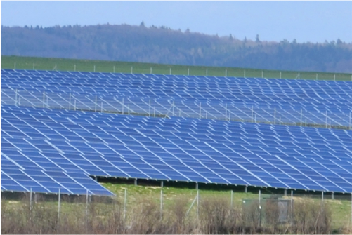 Photovoltaikmodule im Solarpark Wolfhagen