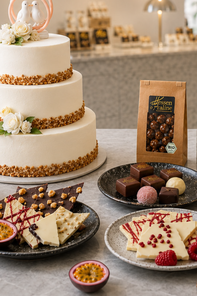 Hochzeitstorte, Pralinen und Schokoladenspezialitäten der Hessenpraline